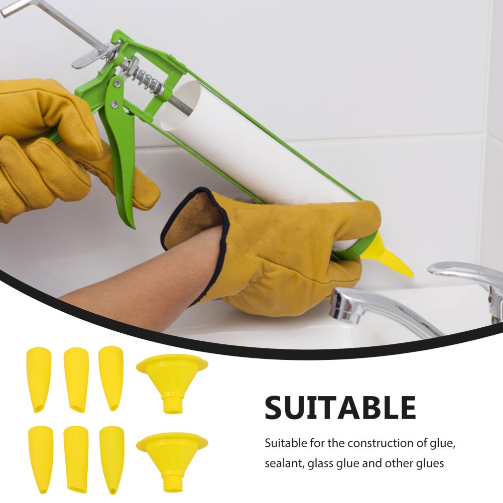 8 Pcs Caulk Nozzle Applicator Caulking Nozzles Tip Tube Extension