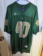 adidas Męska zielona koszulka Notre Dame Fighting Irlandzka #40 Rozmiar M