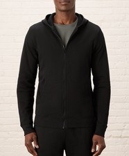 Pact Men  s Cloud Brushed Fleece Zip Hoodie Black size M