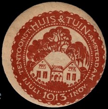 1913 Netherlands Poster Stamp International Exhibition Home & Garden Exposition