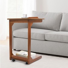 C-shaped Table Couch Table Sofa Bed Side Table W/ Wheels 40 40 63cm 0-40  Angle
