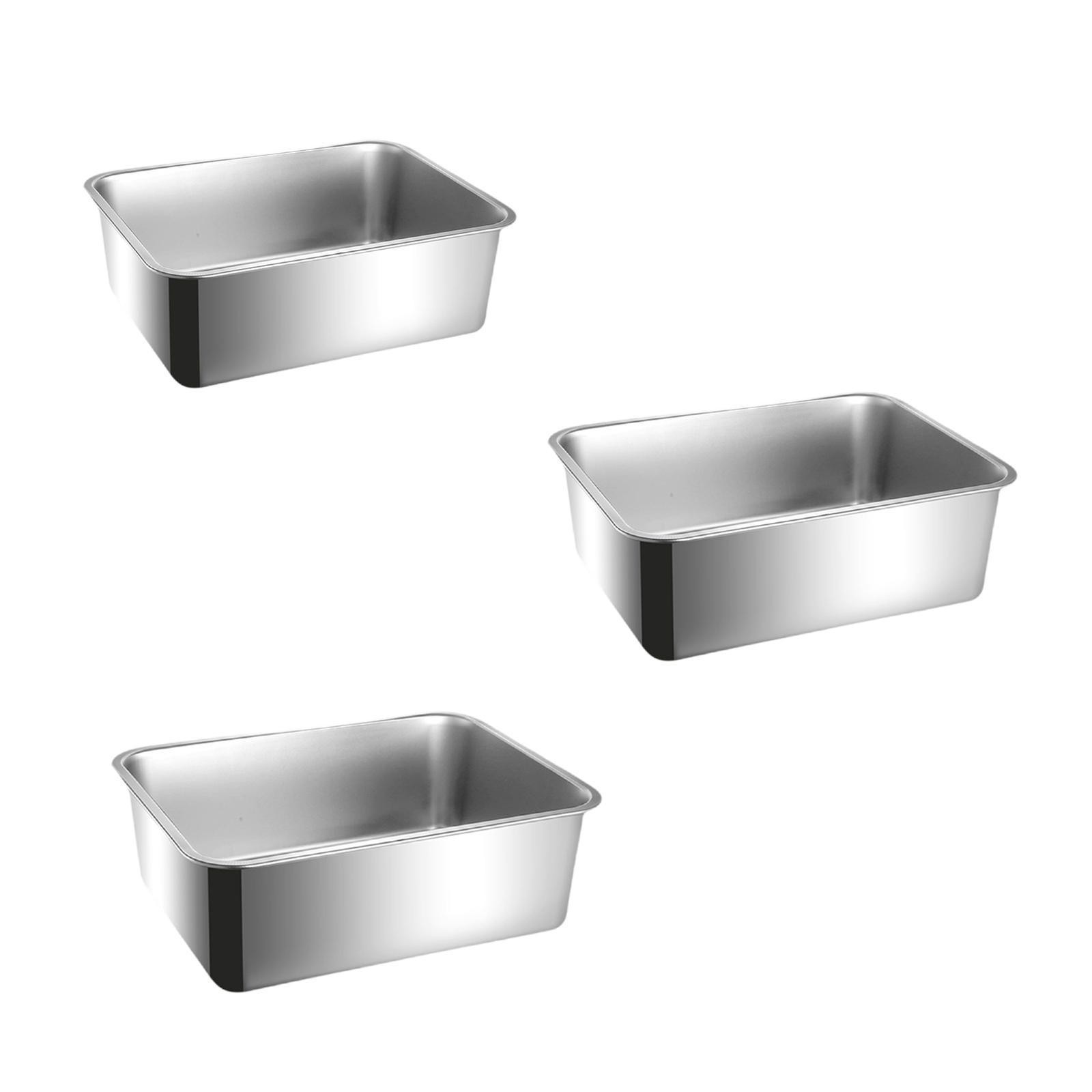 Katzentoilette aus Edelstahl, Sandkasten, stabil, spritzwassergeschützt,