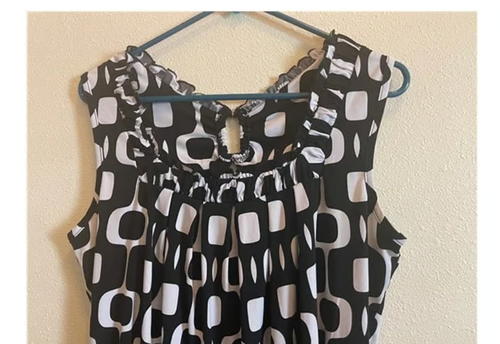 Damen JTB Elasthan Top Gr. Large Ärmellos Plissee Stretchig - Bild 2 von 4