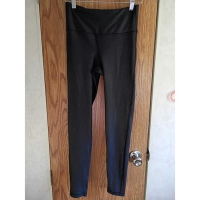 Mono B Black Textured Leggings sz S High Waist Compression Fit Active Corewear
