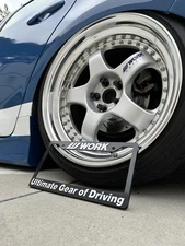 Work Wheels Plastic License Plate Frame White Work Meister S1 3P CR Kai VSXX 