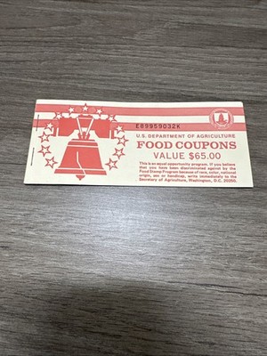 Vintage Empty food stamp book booklet US depart agriculture food coupons $65.00