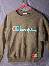 Vintage Champion Reverse Weave Men's Sweatshirt Medium Black