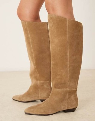 mango mng Knee high suede boots Size 38 Womens 17087773