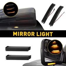 Dynamic LED Side Turn Mirror Signal Light For Ford F150 Raptor Lincoln Smoked B
