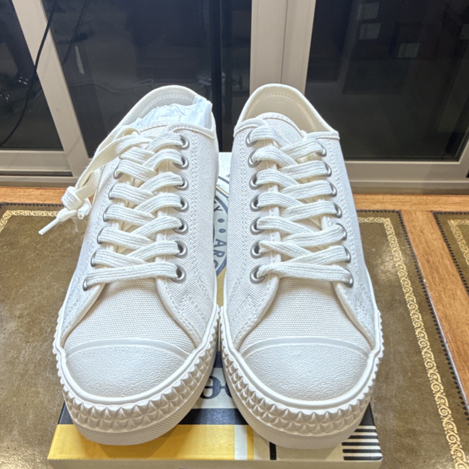 HOOD ROCKET 66 LC Men's Off White Canvas Lace Up Casual Sneakers Size 9 thumbnail 3