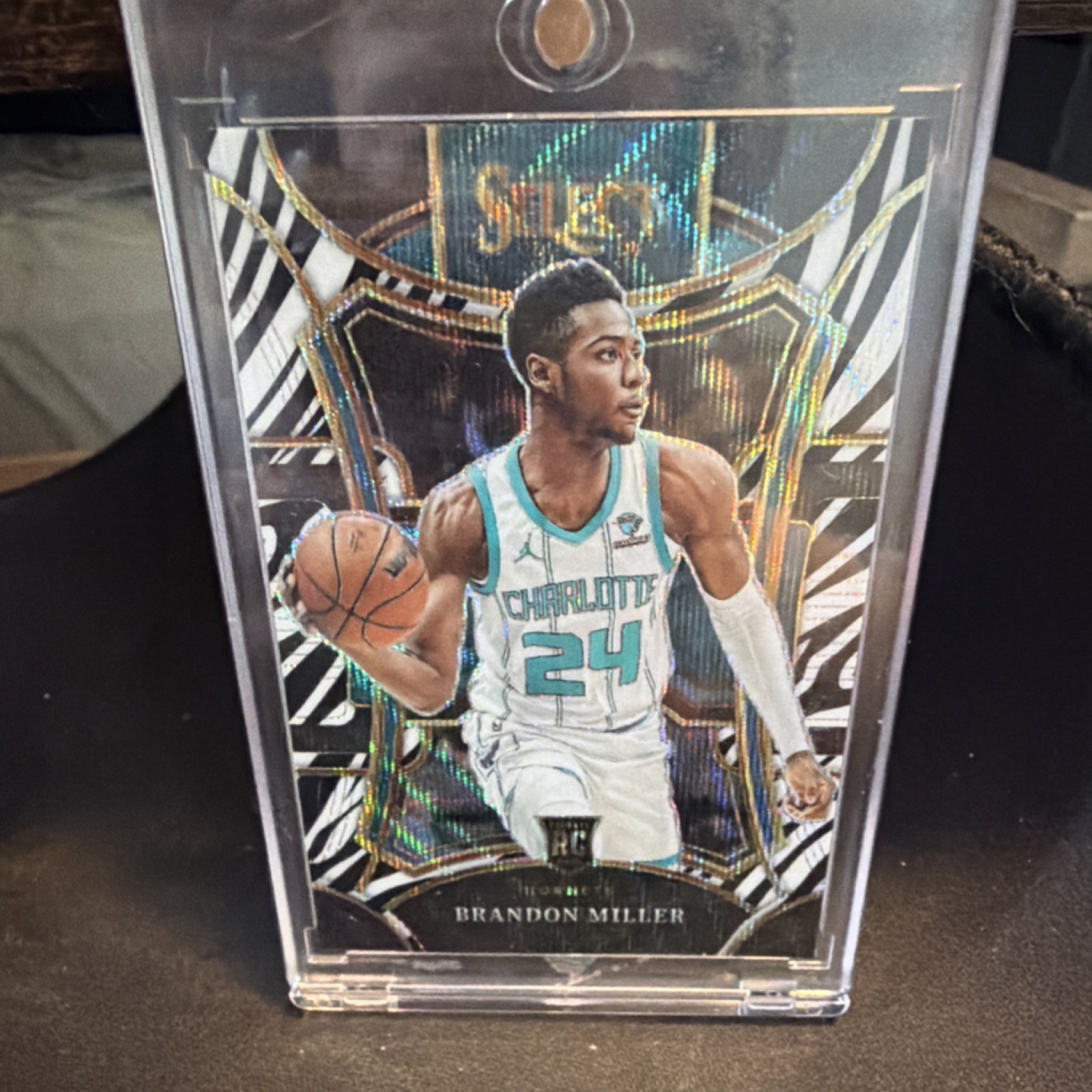 Panini 2023-24 Select Brandon Miller Zebra #332 Mezzanine Prizm Rookie Hornets