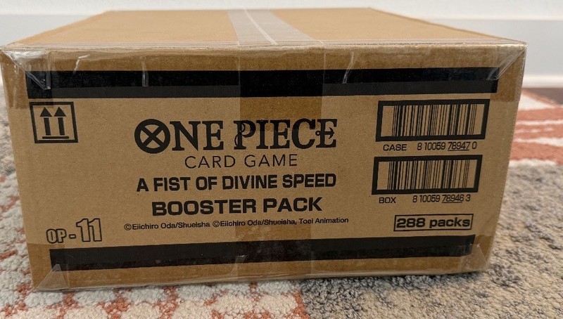 OP-11 FIST OF DIVINE SPEED SEALED BOOSTER PACK CASE ONE PIECE  288 PACKS Q6121