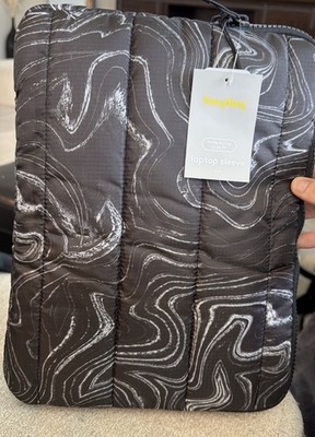 15'' Laptop Sleeve - Heyday Fits Most 15'' Models Black / White Mix NWT