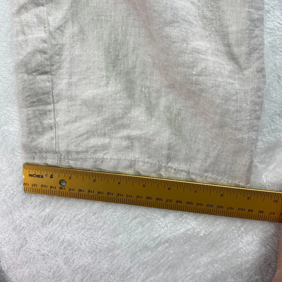 CARIBBEAN 100% Linen Relaxed Fit Pants Drawstring Natural Beige Mens 44x30 - Image 4 of 4