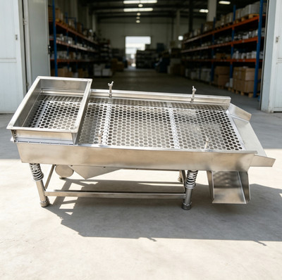 110V 12mm Stainless Single Layer Linear Vibrating Screen Sifter Shaker Machine