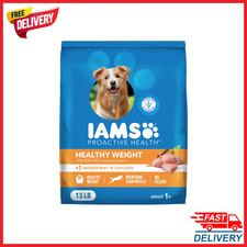 Iams Proactive Health Chicken Flavor Dry Dog Food Healthy Weight, 15 Lb Bag