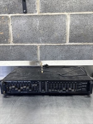 Vintage PYRAMID Stereo Graphic Equalizer 10 Band Per Channel For Parts AS IS