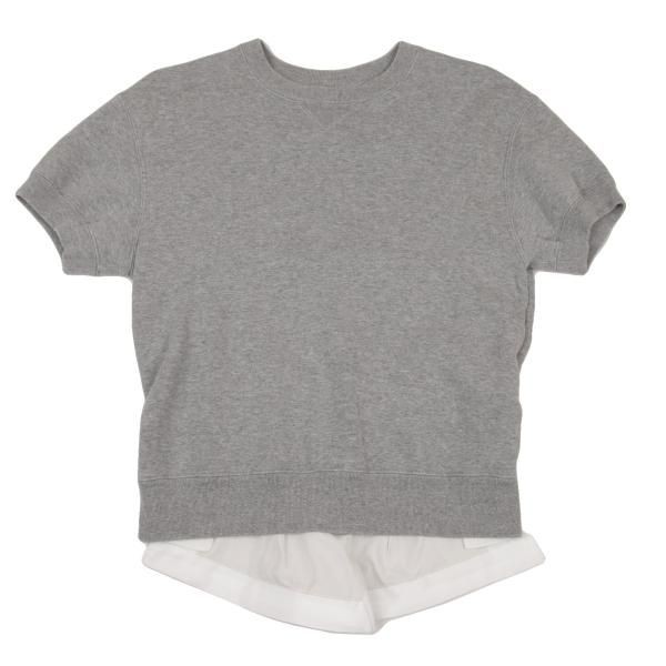 sacai cotton back different material button closu… - image 2