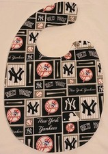 New York Yankees Lined Baby Bib NY MLB Baseball Infant