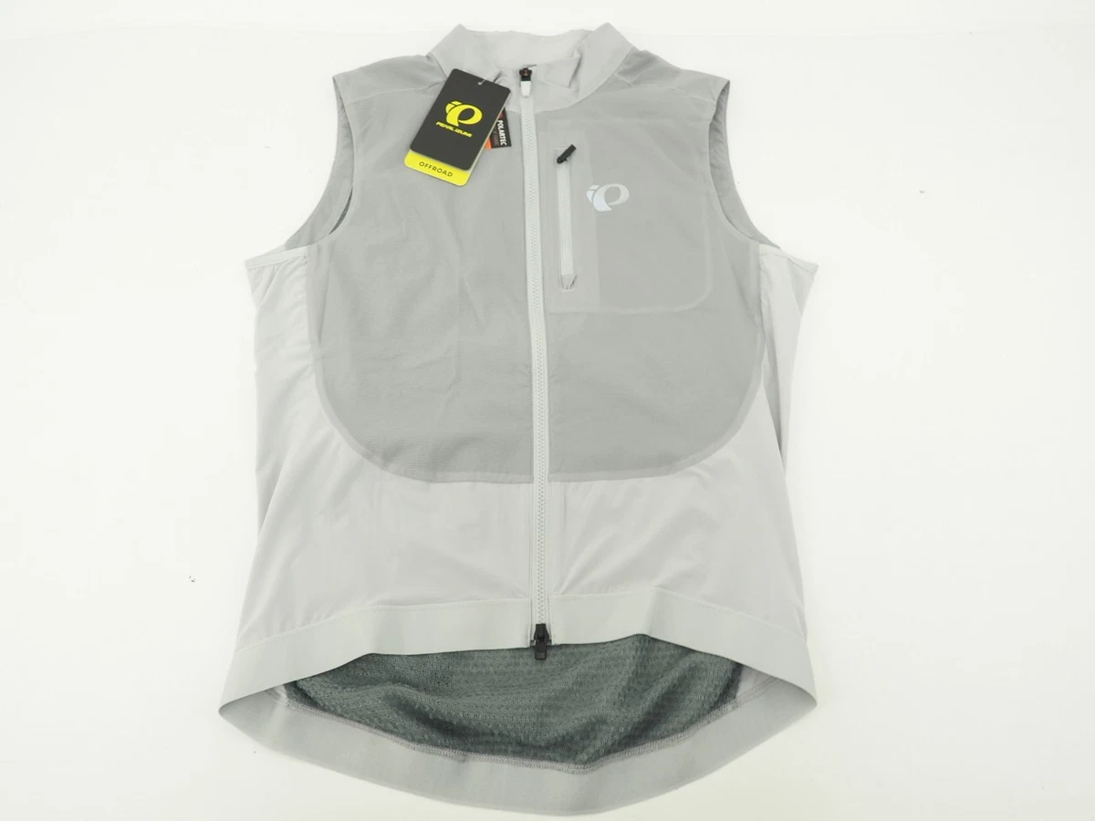 Gilet Cyclisme Homme Pearl Izumi Vent Zippé Blanc Gris Réfléchissant – Taille S