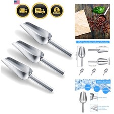 3 Packs 6 Ounce Stainless Steel Ice Scoop Small Metal Food Scoop | Metal Scoo...
