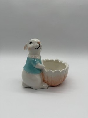 TK Maxx Keramik Osterhase Hase Schale Ornament Dekoration Vintage Stil
