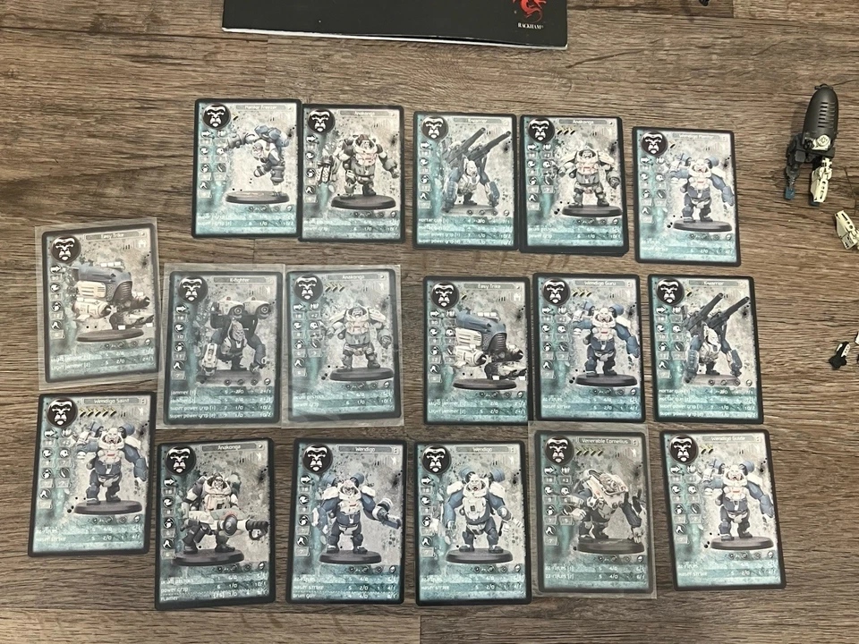 Lote de 20 Miniaturas Rackham AT-43 - Ejército de Karmans y Cartas Foto 3 de 4