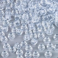 1000 Pcs Pony Beads CLEAR - Plastic Bracelet Beads 6X9Mm Pony Beads Crafts