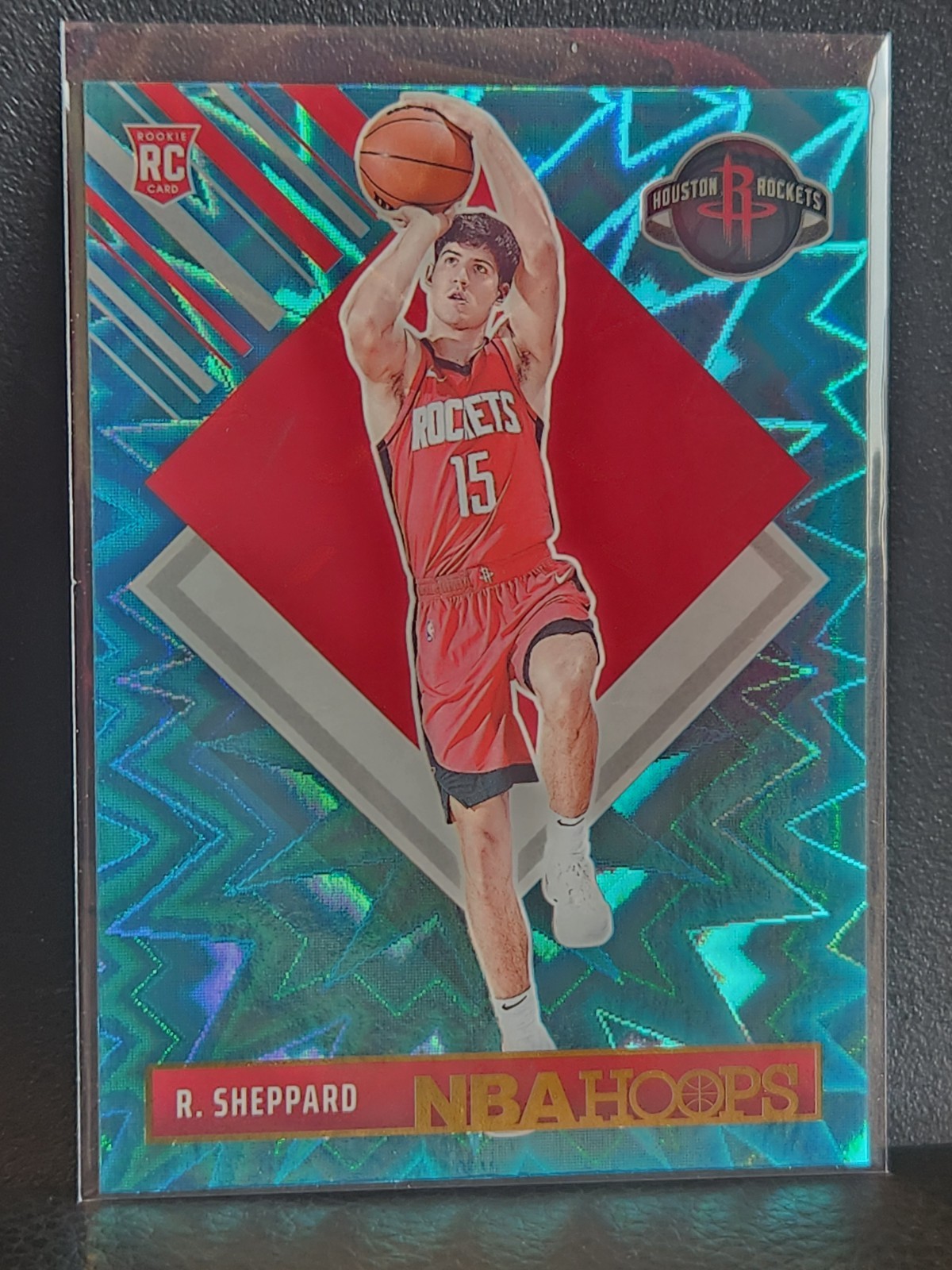 2024-25 Panini NBA Hoops - Hoops Tribute #291 Reed Sheppard (RC) Teal Explosion