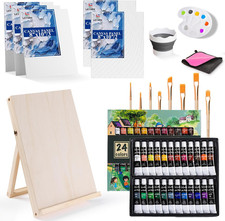 LEYEDZ Acrylic Paint Set for Kids  Adults, 41 PCS Paint Kit, Art Painting