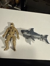 Great White Shark And Soldier Chap Mei  Action Figure Toy Lot