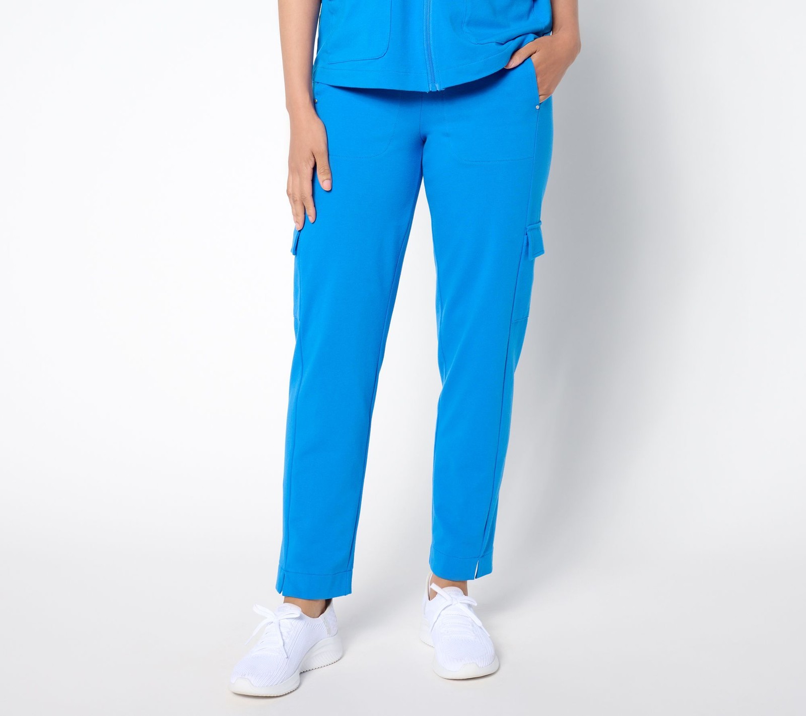 Sport Savvy Women's Pants Sz XL Regular Stretch Jersey Pull-On Blue A655177