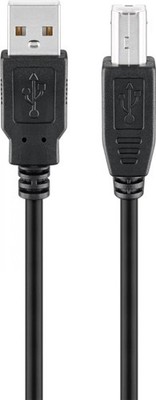 USB 2.0 Hi-Speed Kabel A Stecker - B Stecker schwarz 1,80m doppelt geschirmt