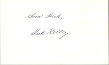 -Dick Kelley- (d.1991) Signed/Autograph/Auto Index Card Milwaukee Braves MLB
