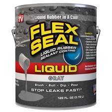 Flex Seal FSLFSGRYR01 Flex Seal Liquid 1 Gallon Repair Rubber Sealant Coating-Gr