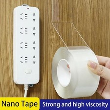 Double Sided Nano Adhesive Tape 1m 3m 5m Length Transparent Washable Reusable