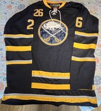Thomas Vanek #26 Buffalo Sabres Authentic Reebok CCM Jersey Size 52 fight strap