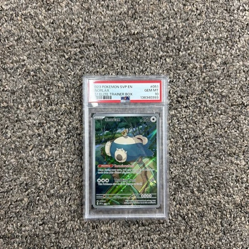 2023 POKEMON SVP EN-SV BLACK STAR PROMO 151 ELITE TRAINER BOX SNORLAX PSA 10