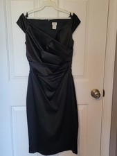 Cache Womens Sleeveless Evening Dress Size 6 Black Cocktail