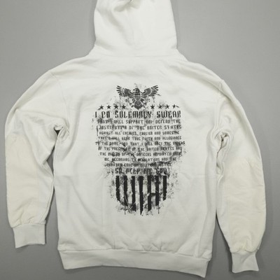 Howitzer Swear Pullover Fleece Hoodie Men's Size M White So Help Me God