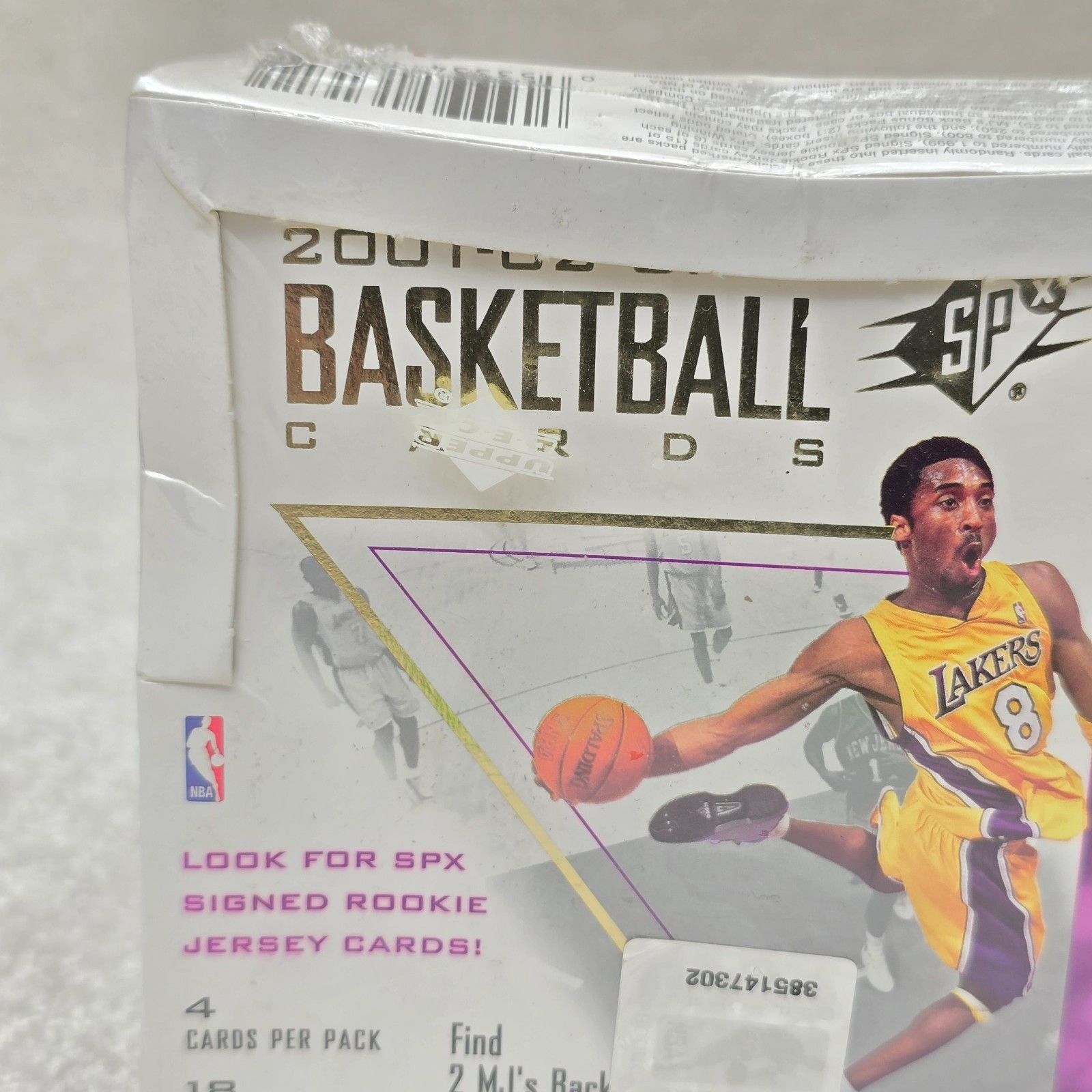 2001-02 Upper Deck SPx Basketball Sealed Hobby Box MJ Back Signed Jersey Chance