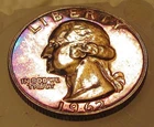 1962 Gem Proof Quarter 90% Silver Eye Candy  MONSTER   TONING  #220 ~ 2