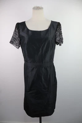 GATTINONI Robe Vintage Décontractée Midi Femme 44 Tissu Acétate Polyester Noir - Photo 1/4