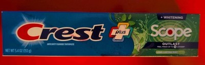 Crest Complete PLUS Whitening Scope Long Lasting Toothpaste 5.4 oz Exp 7/28  MF 