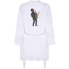 Small 'Saxophone Player' Adult Dressing Robe / Gown RO00128906 