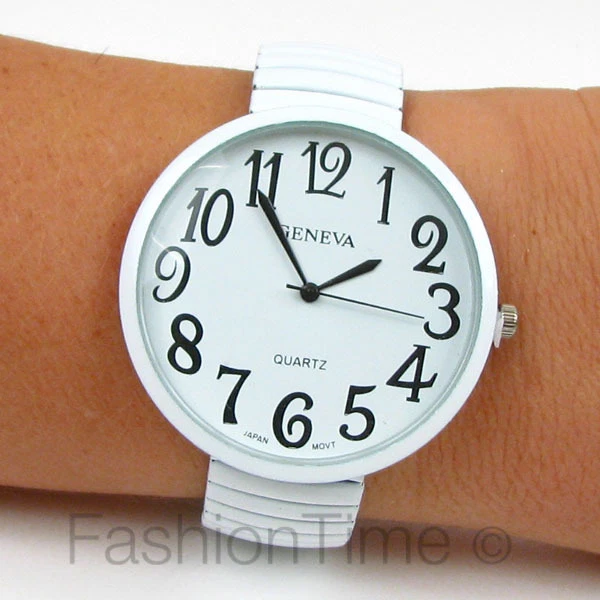 Women's watch with large face and numbers sales