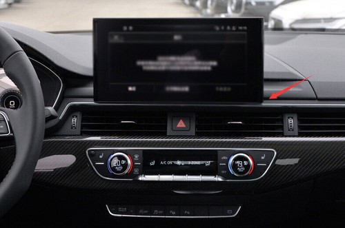 For Audi A4 A5 2017-2019 Carbon Fiber Central Console Navigation Strip Trim 1PCS - Picture 5 of 7