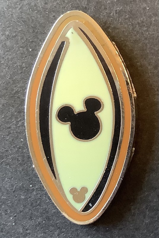 Disney’s Caribbean beach surfboard pin , Hidden Mickey, #2 of 5 in series 
