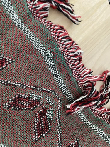 Disney Mickey Mouse Pluto Christmas Santa Woven Throw Blanket Tapestry 46x69”