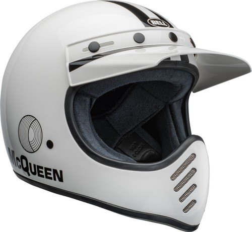 Bell Moto-3 Full Face Motorcycle Helmet Steeve McQueen White Medium - Picture 9 of 9